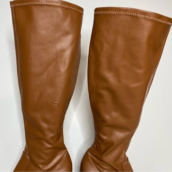 Franco Sarto Talfer Brown Faux Leather Tall Heeled Boot 11M - Picture 9 of 16